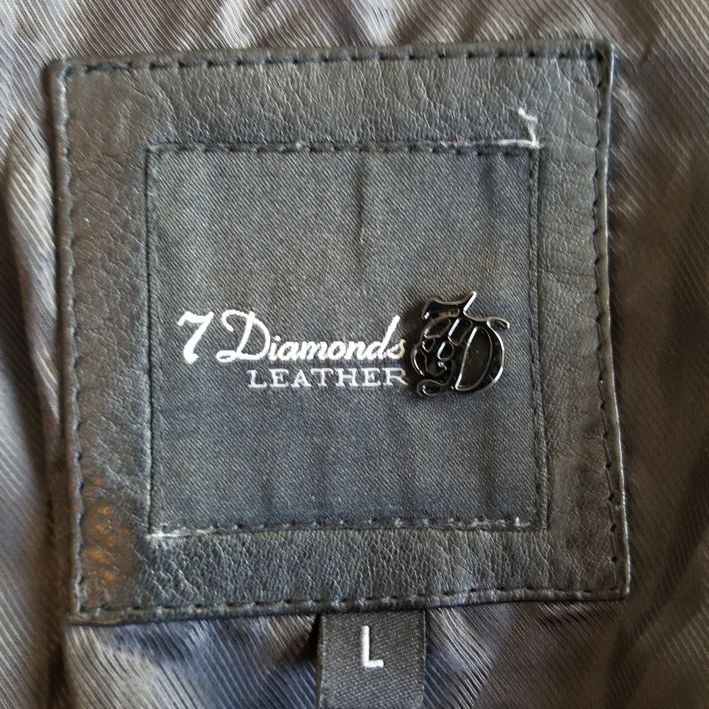 7 Diamonds - Genuine Leather Moto Jacket - Picture 6 of 8